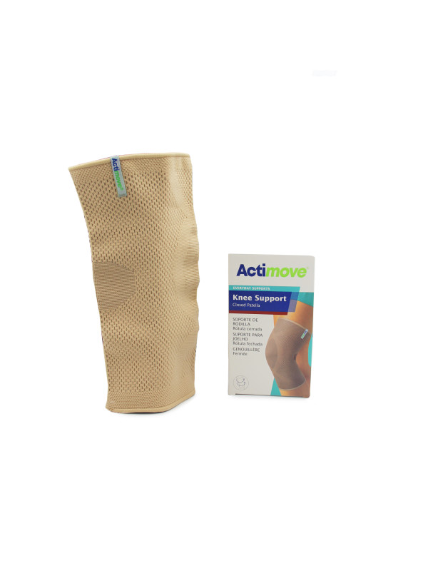 Opaska na kolano z zabudowaną rzepką ACTIMOVE Knee Support Beż