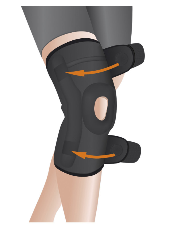 Owijana orteza kolana z regulacją kąta zgięcia i szynami bocznymi 7120 Orliman