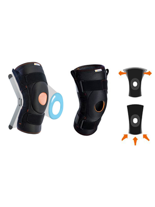 Owijana orteza kolana z regulacją kąta zgięcia i szynami bocznymi 7120 Orliman