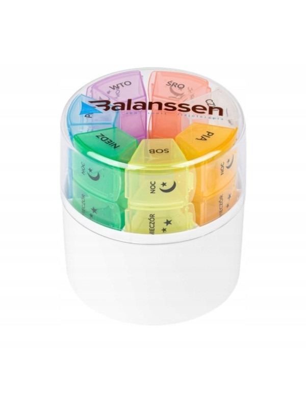Organizer na leki okrągły tygodniowy/4 dawki Balanssen