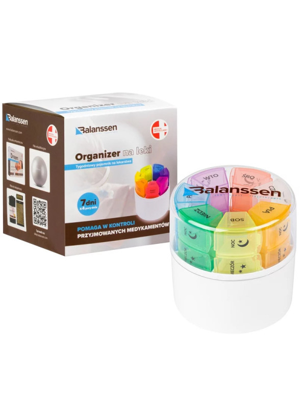 Organizer na leki okrągły tygodniowy/4 dawki Balanssen
