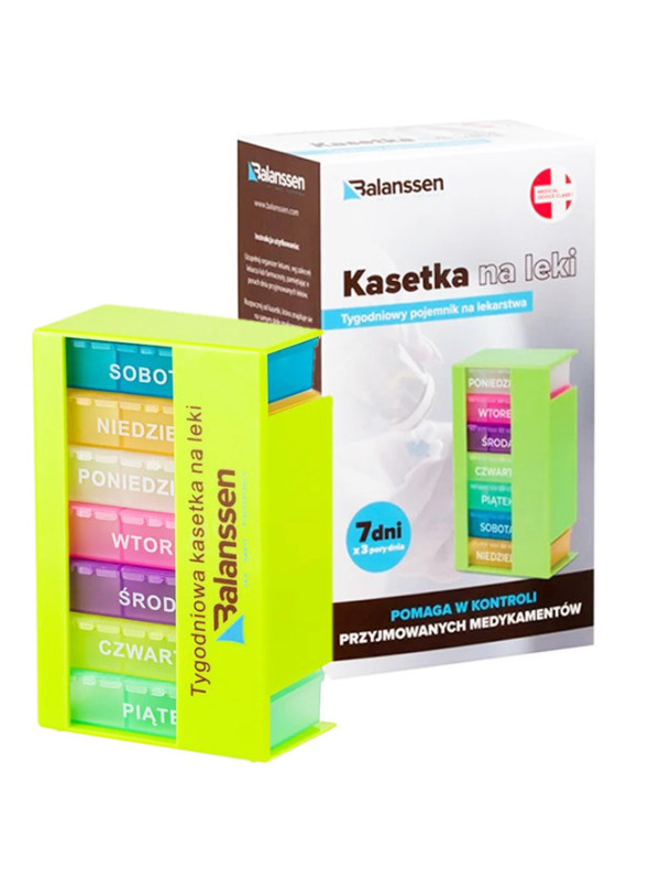 Kasetka Pojemnik na leki tygodniowa/3 dawki Balanssen