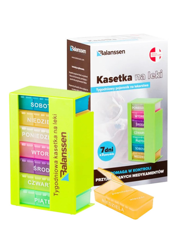 Kasetka Pojemnik na leki tygodniowa/3 dawki Balanssen