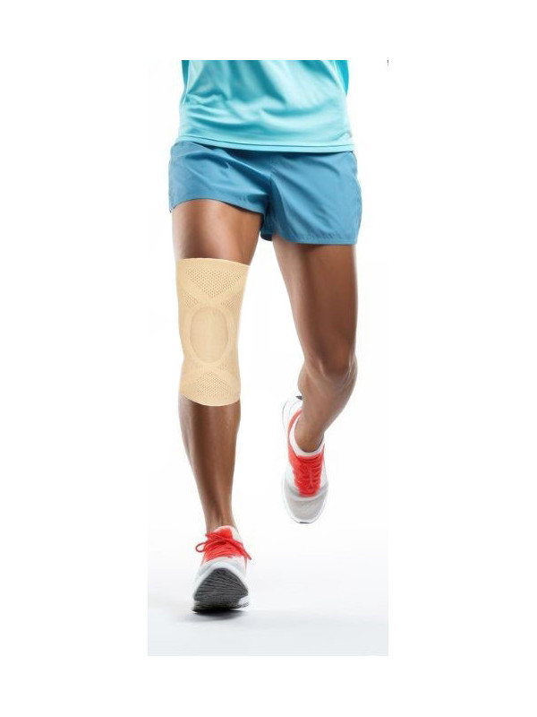 Opaska na kolano z zabudowaną rzepką ACTIMOVE Knee Support Beż
