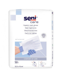 Myjki higieniczne jednorazowe niepodfoliowane dla leżących Seni Care 50 szt.