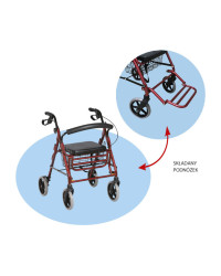 Rehabilitacyjna podpórka Comfort 4-kołowa, aluminiowa ARmedical AR-022