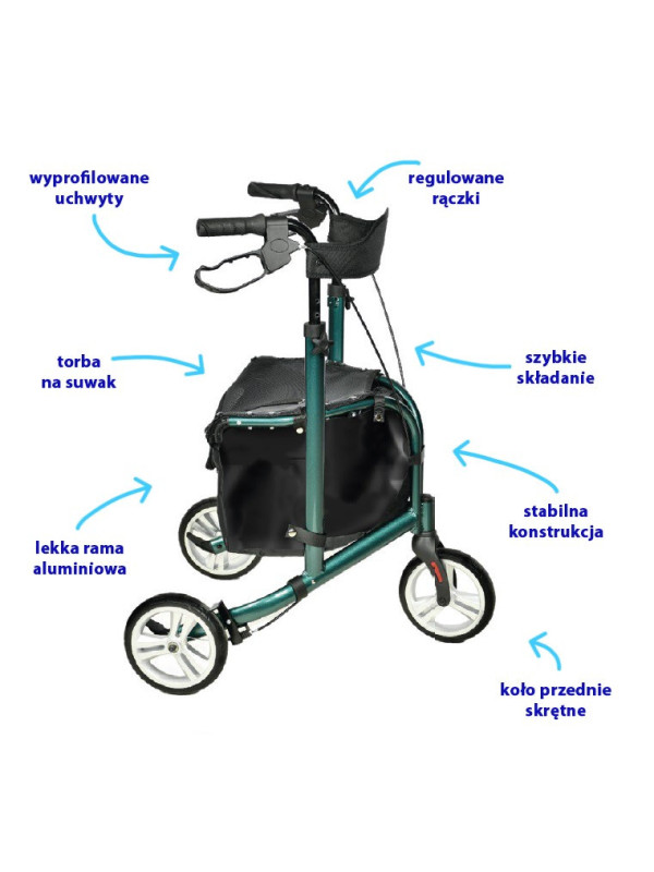 Balkonik Super Light AR-030 Armedical trójkołowy z siedziskiem