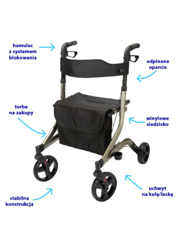 Podpórka Rehabilitacyjna AR-007 ARmedical 4-kołowa, Aluminiowa DYNAMIC