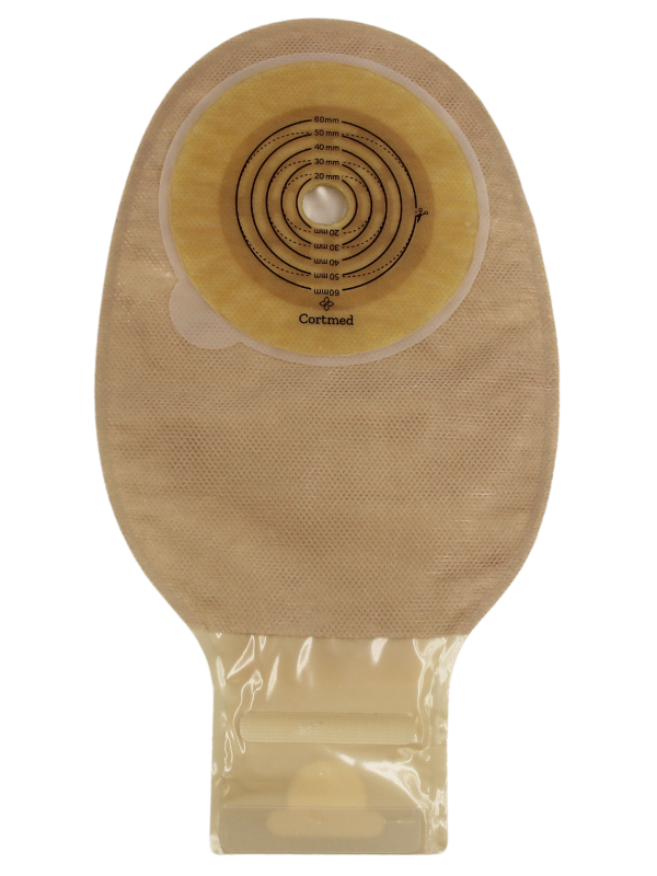 ADFL115 Worek Stomijny Jednoczęściowy 15-60 mm Aurega 1 Drainable Otwarty Beżowy Cortmed