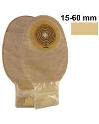 ADFL115 Worek Stomijny Jednoczęściowy 15-60 mm Aurega 1 Drainable Otwarty Beżowy Cortmed