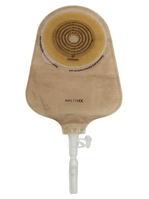 AUFL115 Worek Urostomijny Jednoczęściowy 15-60mm Aurega 1 Urostomy Beżowy Cortmed