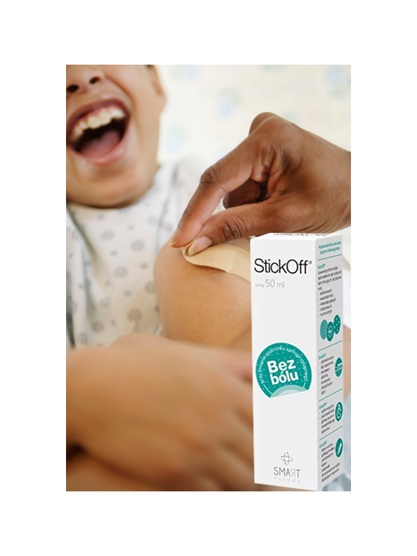 SOS050 Spray Do Usuwania Przylepców, Plastrów, Opatrunków i Kleju z Ciała 50 ml Stickoff Spray