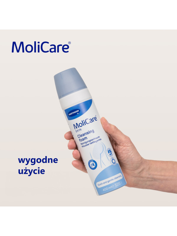 MoliCare Skin pianka do oczyszczania skóry bez użycia wody 400 ml