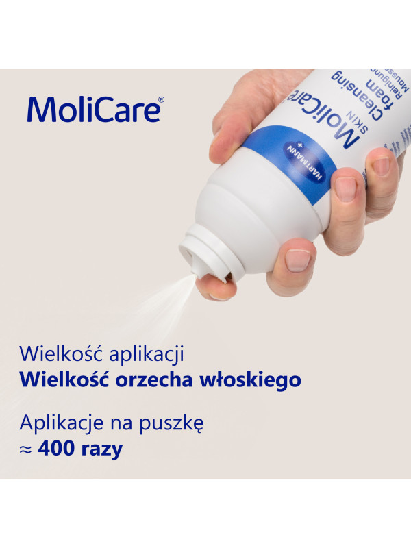 MoliCare Skin pianka do oczyszczania skóry bez użycia wody 400 ml