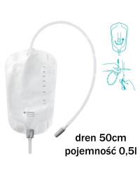 051610 Worek Conveen Do Zbiórki Moczu Dren 50cm pojemność 0,5l Coloplast