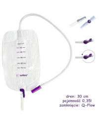11061901 Worek Do zbiórki Moczu 0,35 L Dren 30 cm Leg Bag Premium Przezroczysty MBH QUFORA