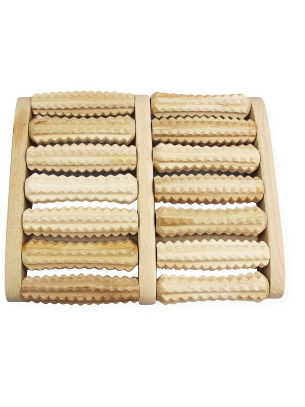 Drewniany Masażer Do Stóp i Dłoni Siedmiorzędowy 14 Rolek ms-07 Tylmax