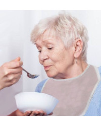 Śliniak do karmienia chorych wiązany Halcamp 25x30