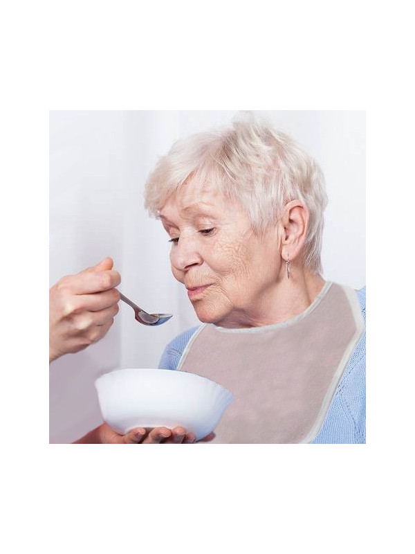 Śliniak do karmienia chorych wiązany Halcamp 25x30