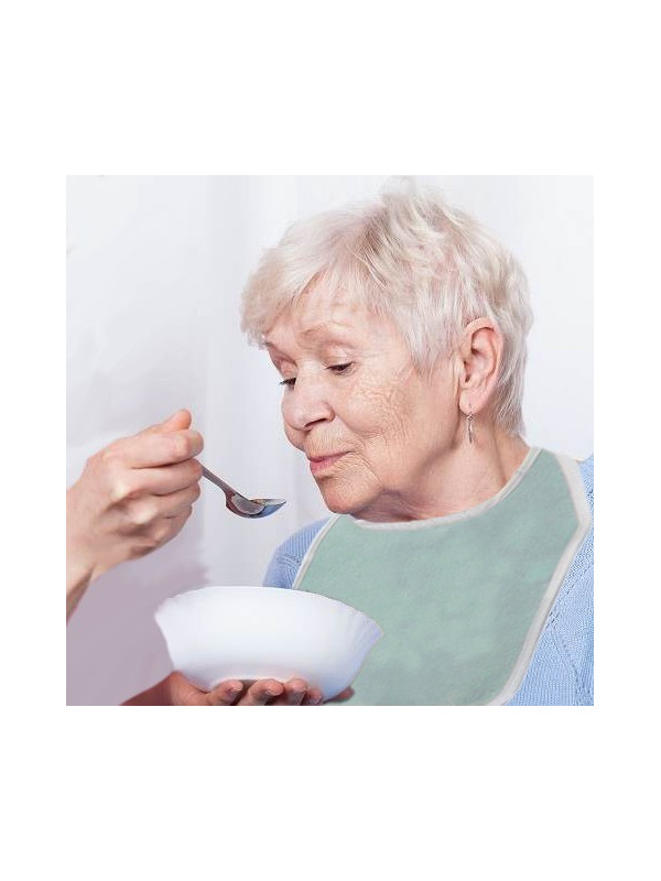 Śliniak do karmienia chorych wiązany Halcamp 25x30