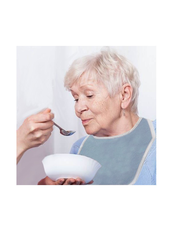 Śliniak do karmienia chorych wiązany Halcamp 25x30