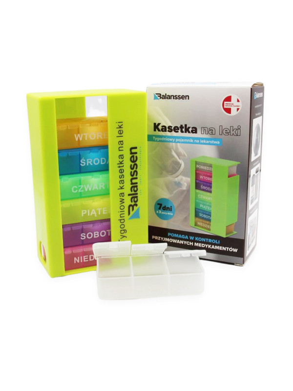 Kasetka Pojemnik Na Leki Wieża Tygodniowa 3 Dawki Balanssen