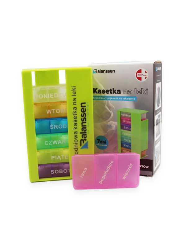 Kasetka Pojemnik Na Leki Wieża Tygodniowa 3 Dawki Balanssen