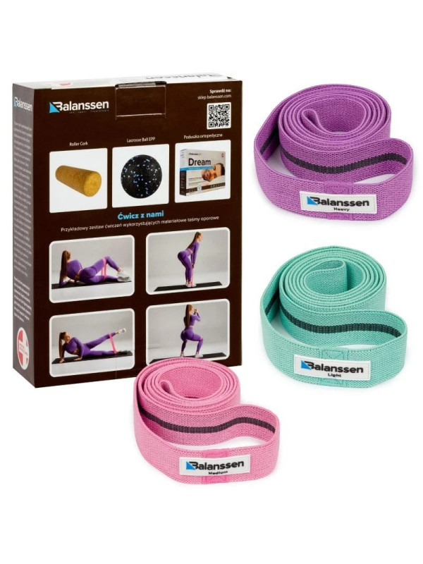 Taśma Do Ćwiczeń i Treningów Oporowa Fabric Power Band Balanssen