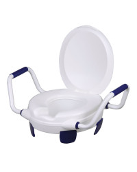 Nasadka podwyższająca sedes CLIPPER V z pokrywą i podłokietnikami Aston