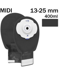 X1D1N126113 Worek Jednoczęściowy Ileo Aurum Plus Soft Convex  Czarny z okienkiem 13-25 mm MIDI 400 ml Z Miodem Manuka Welland