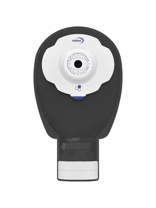 X1D1N126113 Worek Jednoczęściowy Ileo Aurum Plus Soft Convex  Czarny z okienkiem 13-25 mm MIDI 400 ml Z Miodem Manuka Welland