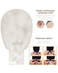 X1D1N236313 Worek Jednoczęściowy Stomijny Aurum Plus Soft Convex Piaskowy z Okienkiem 13-48mm Maxi 600ml z Miodem Manuka Welland