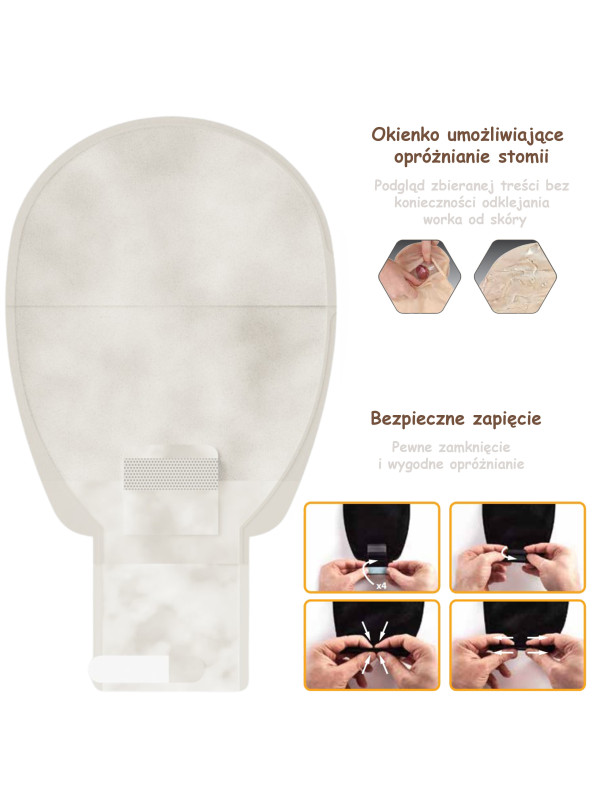 X1D1N336213 Worek Jednoczęściowy Ileostomijny Aurum Plus Soft Convex Przeźroczysty 13-35 mm Maxi 600 ml Miód Manuka Welland