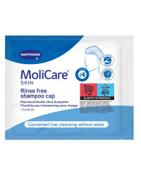 Molicare Skin Czepek do Mycia Włosów bez Wody z Szamponem i Odżywką dla Osób Leżących, Chorych i Seniorów