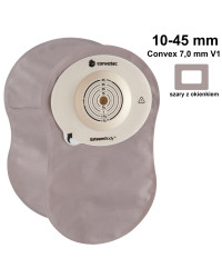 423673 Worek Stomijny 1-częściowy Esteem Body Zamknięty 10-45 mm Szary z Okienkiem Convex 7,0 mm 410 ml V1
