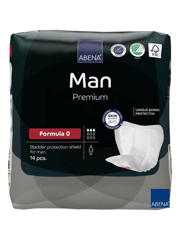 Męskie Wkładki Higieniczne Abena Man Formula 0 Małe Nietrzymanie Moczu 300 ml