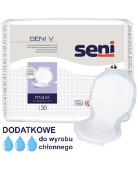 Wkładki zwiększające chłonność pieluchomajtek, majtek chłonnych lub nietrzymanie kału 37x69 cmSeni V Maxi