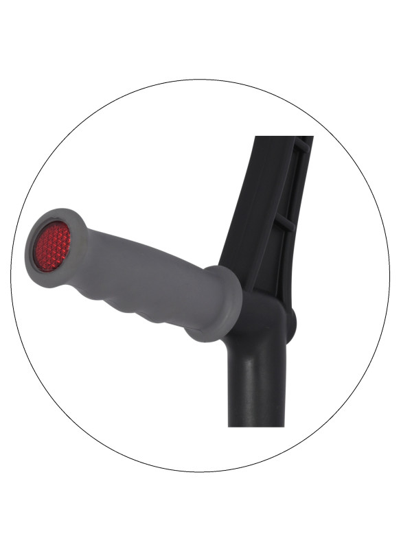 Kula łokciowa 04/MR M Mikirad z pojedynczą regulacją wysokości, stałą podpórką i miękkim uniwersalnym uchwytem