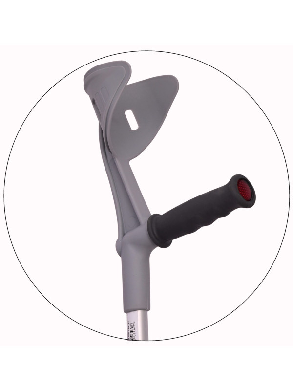 Kula łokciowa 04/MR M Mikirad z pojedynczą regulacją wysokości, stałą podpórką i miękkim uniwersalnym uchwytem