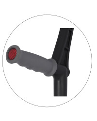 Kula łokciowa 05/MR.M z miękkim uchwytem, regulacją wysokości i odchylaną podpórką Mikirad