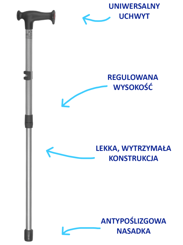 Uniwersalna laska inwalidzka 12/MR Mikirad