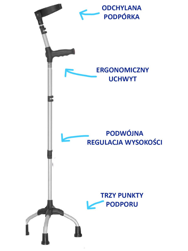 Trójnóg z uchwytem kuli ortopedycznej 15/MR.KŁ.01 Mikirad