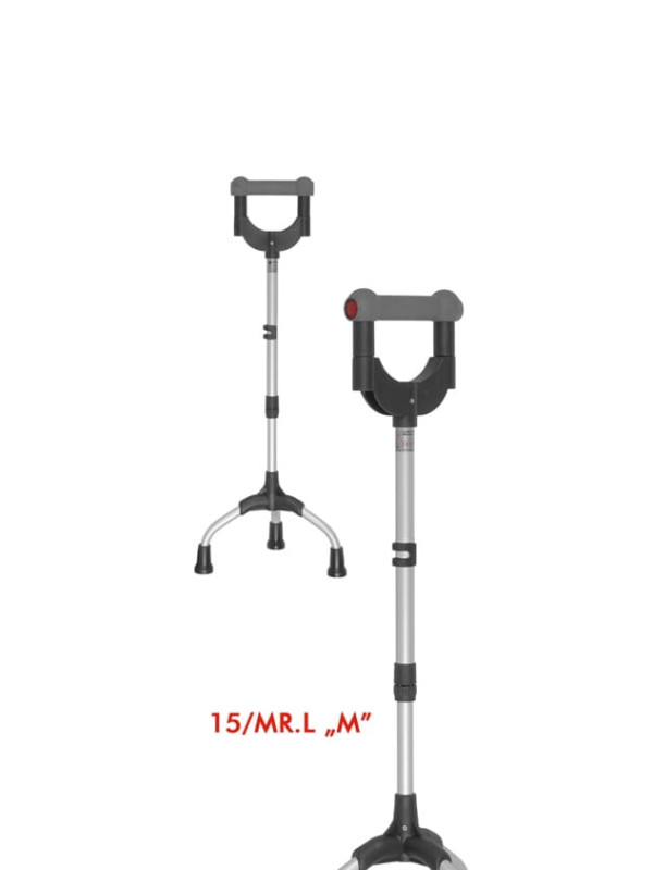 Trójnóg rehabilitacyjny do chodzenia z miękkim zamkniętym uchwytem 15/MR.L"M" Mikirad