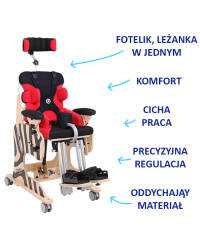Fotelik Rehabilitacyjny ZEBRA Invento Akces Med, Komfort, Stabilizacja i Wszechstronność