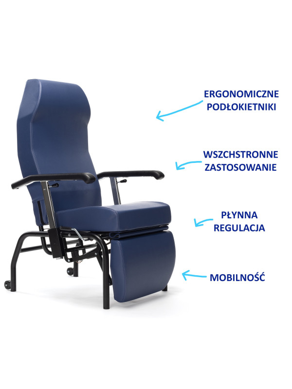 Fotel Geriatryczny, dla seniorów NORMANDIE Vermeiren – Komfort i Wszechstronność