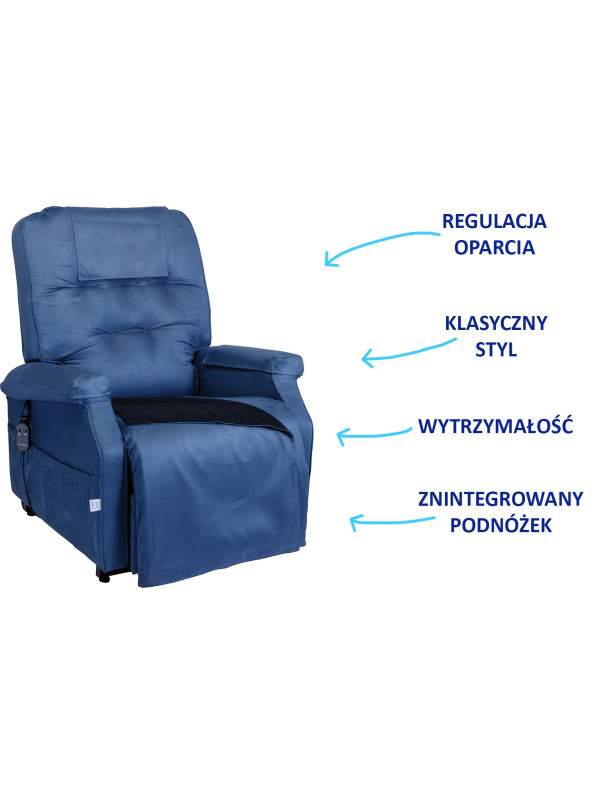 Fotel Geriatryczny, dla seniorów CLASSIC COVER Herdegen