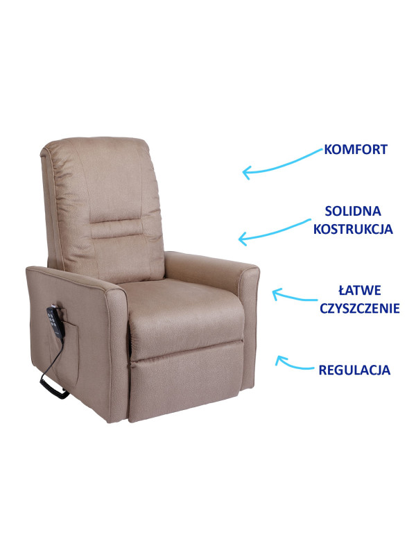 Komfortowy Fotel Geriatryczny, dla seniorów CLEVER Herdegen
