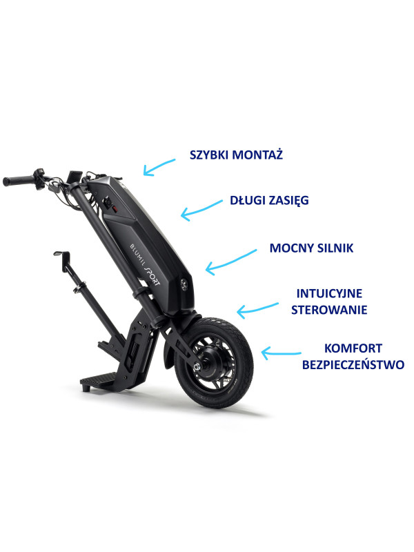 Napęd elektryczny, przystawka do wózka inwalidzkiego Blumil Sport