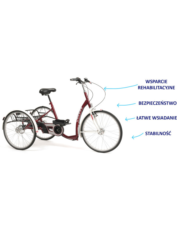 Rower Rehabilitacyjny Trójkołowy LAGOON dla Dorosłych Vermeiren
