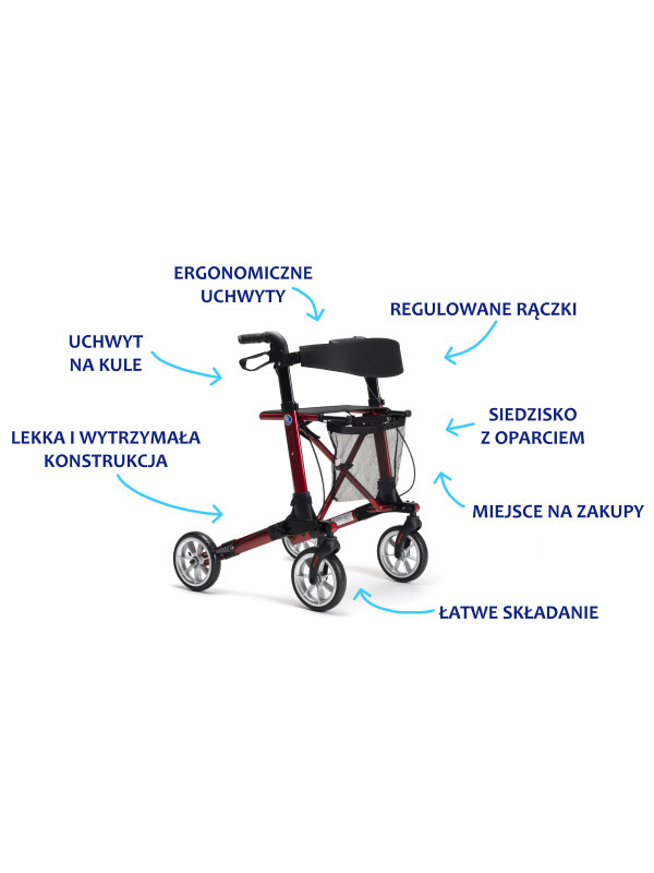 Lekki i wytrzymały balkonik aluminiowy Quadri Light Vermeiren